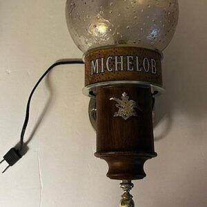 Vintage Michelob Beer Bar Light Wall Sconce Plug In Pin Up Lamp Breweriana USA